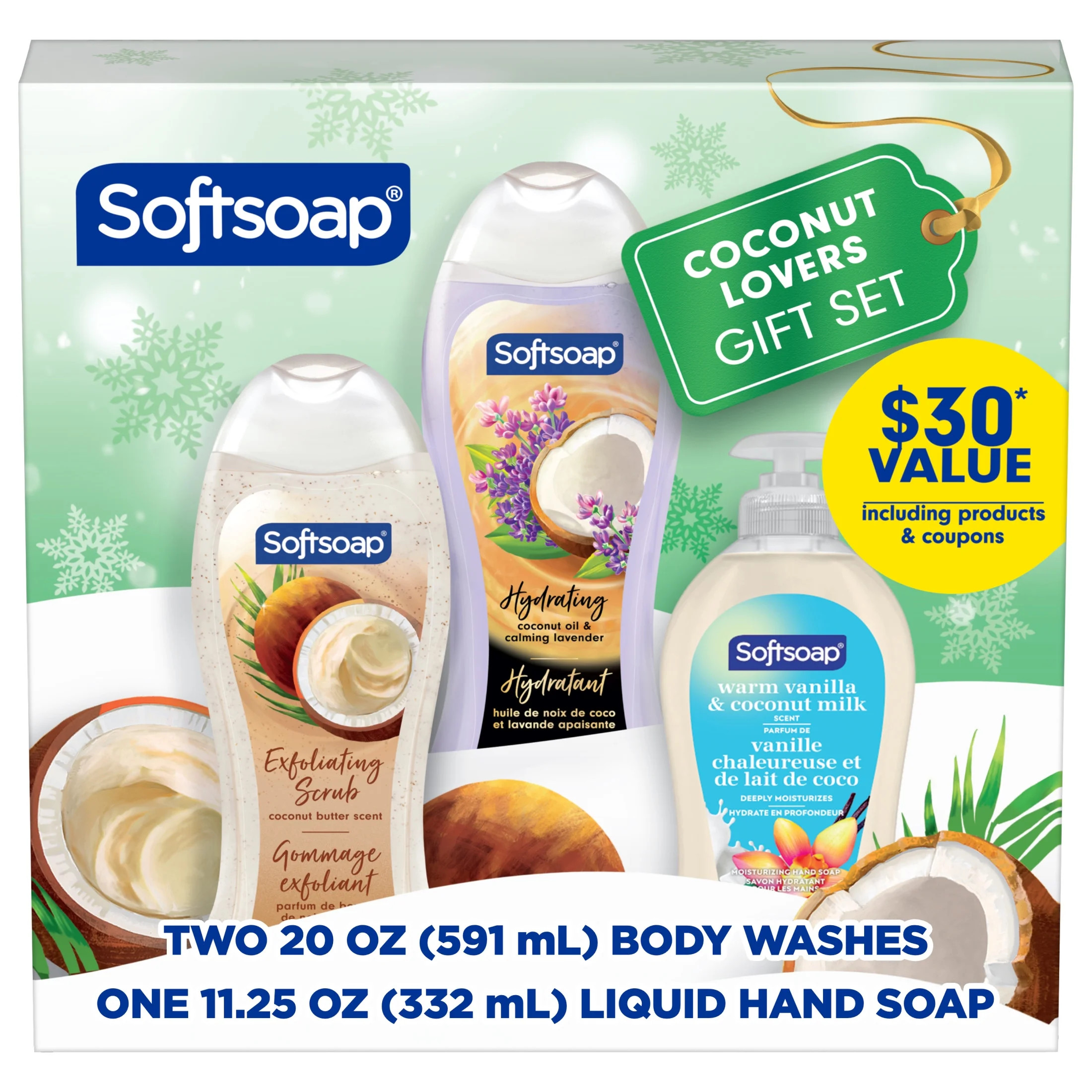 Softsoap Coconut Lovers Holiday Gift Set - 3 Piece Body and Hand Care | Walmart (US)