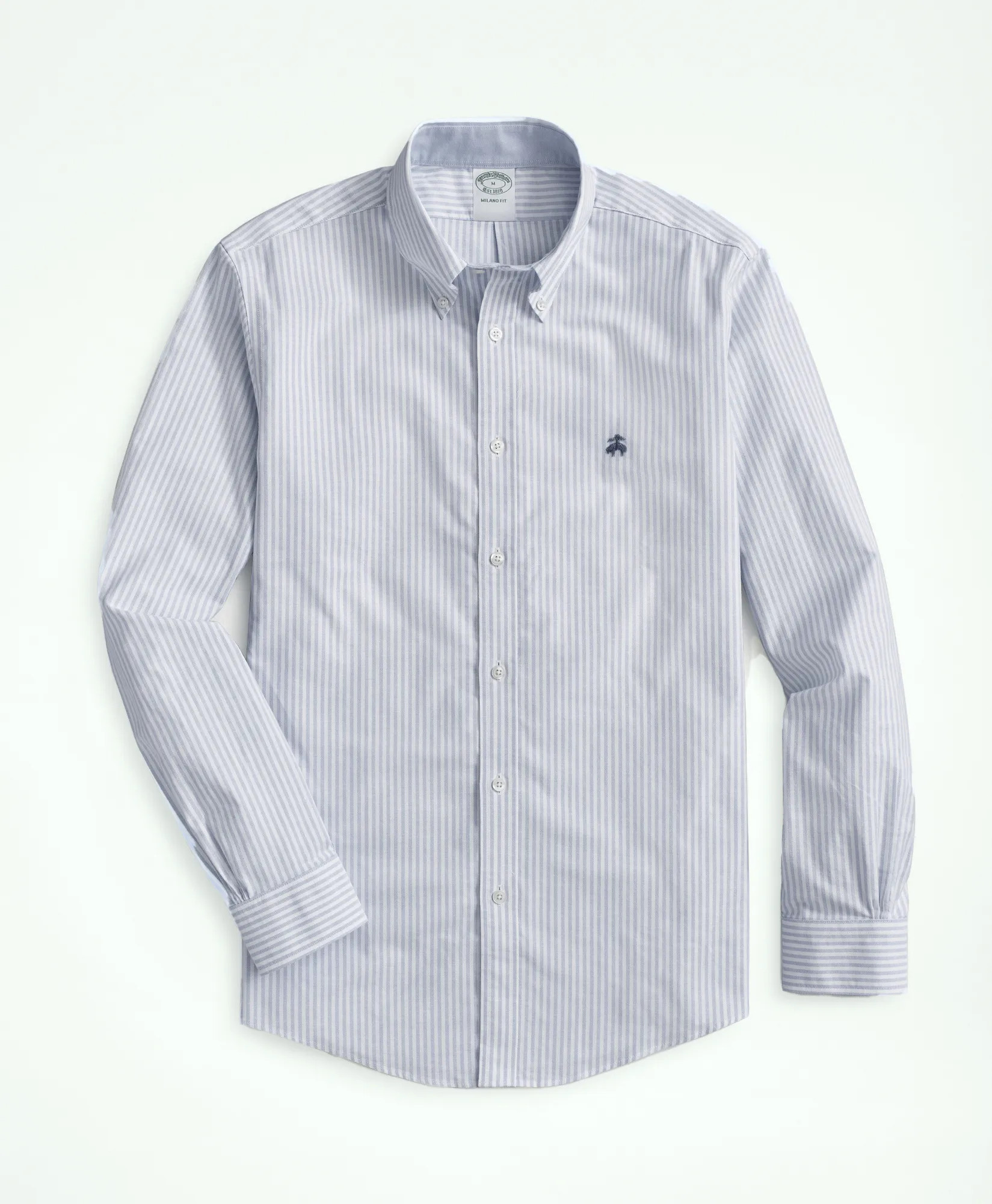 Stretch Non-Iron Oxford Button-Down Collar, Bengal Stripe Sport Shirt | Brooks Brothers