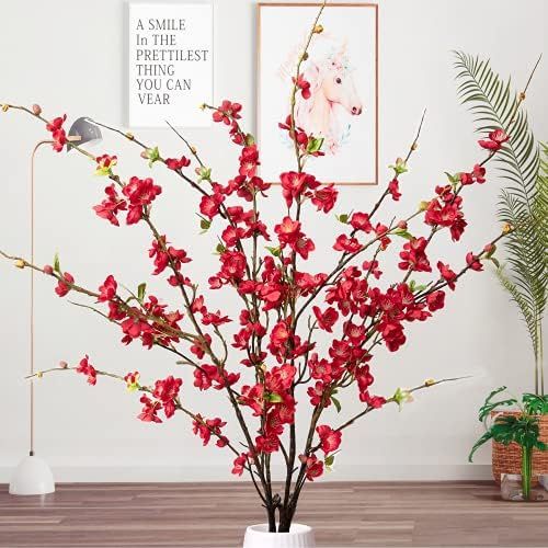 Boutique Plum Blossom Artificial Flowers Table Party Decorations Faux Pink Cherry Tree Stems Orchid  | Amazon (US)