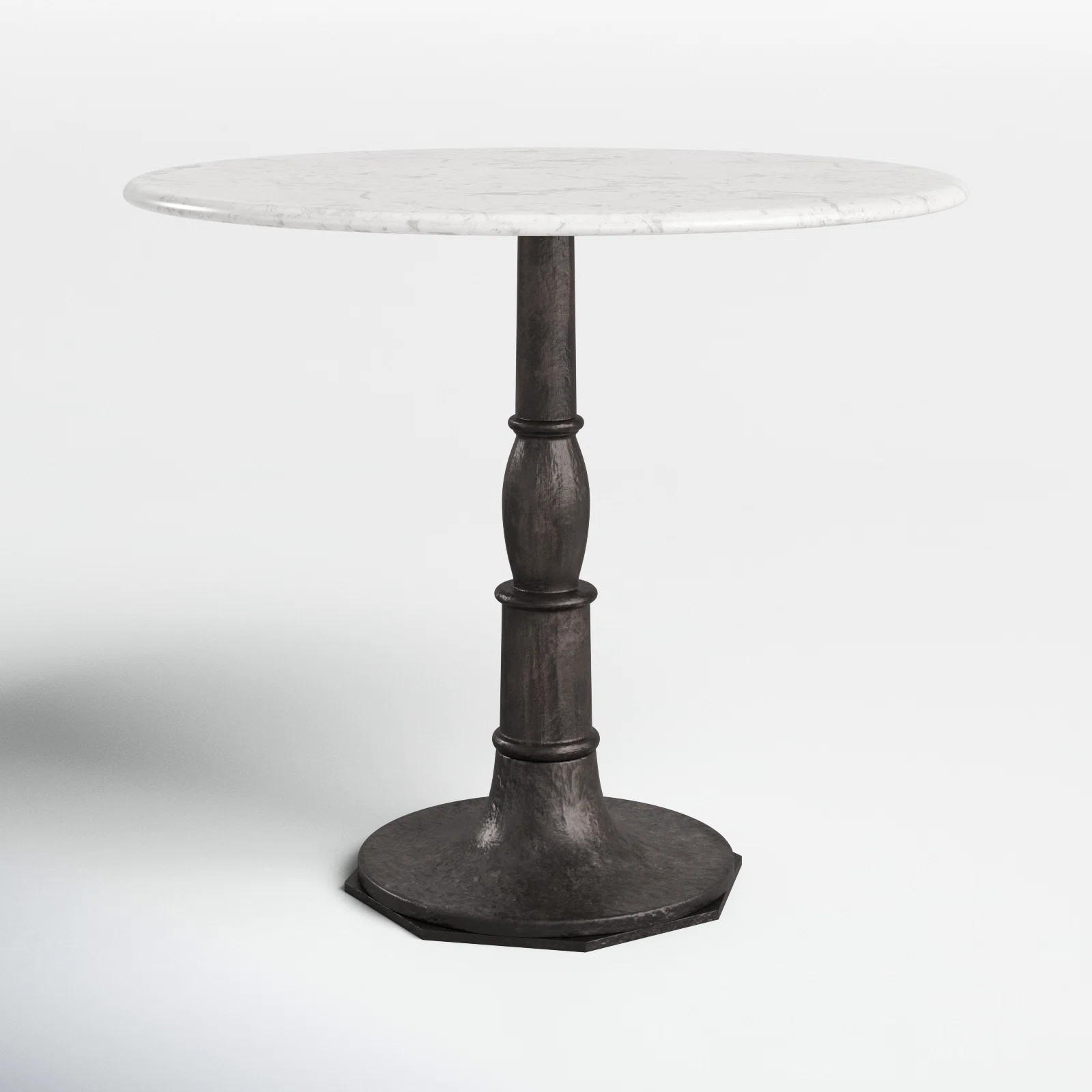 Mickley Round Marble Top Metal Base Dining Table | Wayfair North America