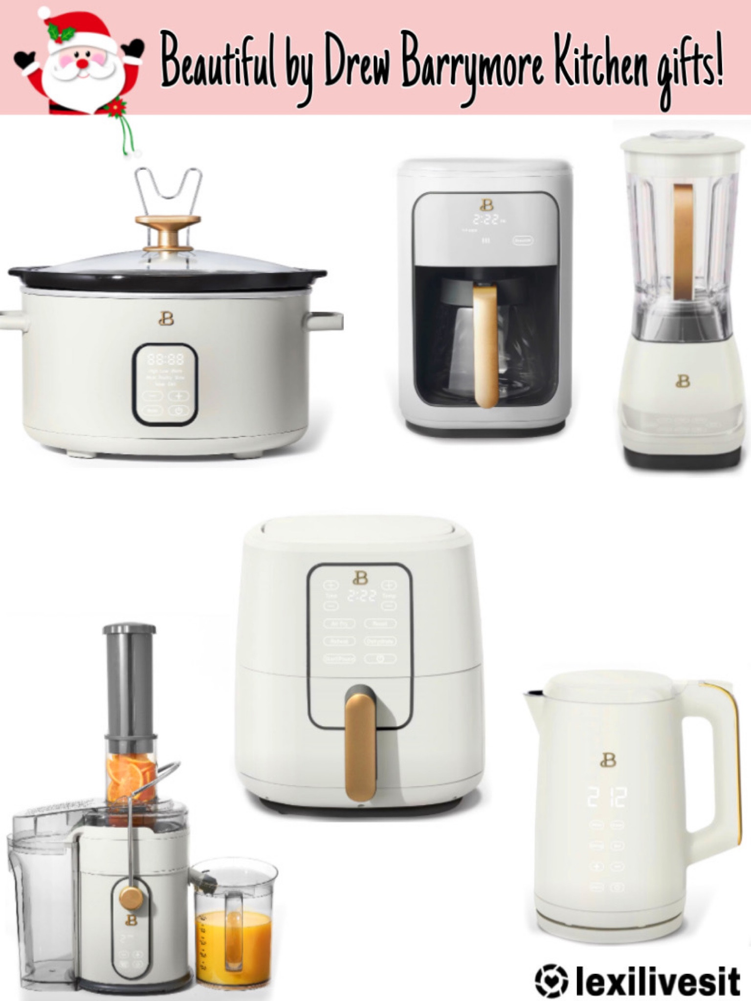 Kitchen appliances & gadgets from Beautiful by Drew Barrymore 😍 The perfect gifts for the Host or Hostess. Affordable yet pretty Air fryer, Blender, Coffee makers, juicers & more! 

#LTKGiftGuide #LTKhome #LTKunder50