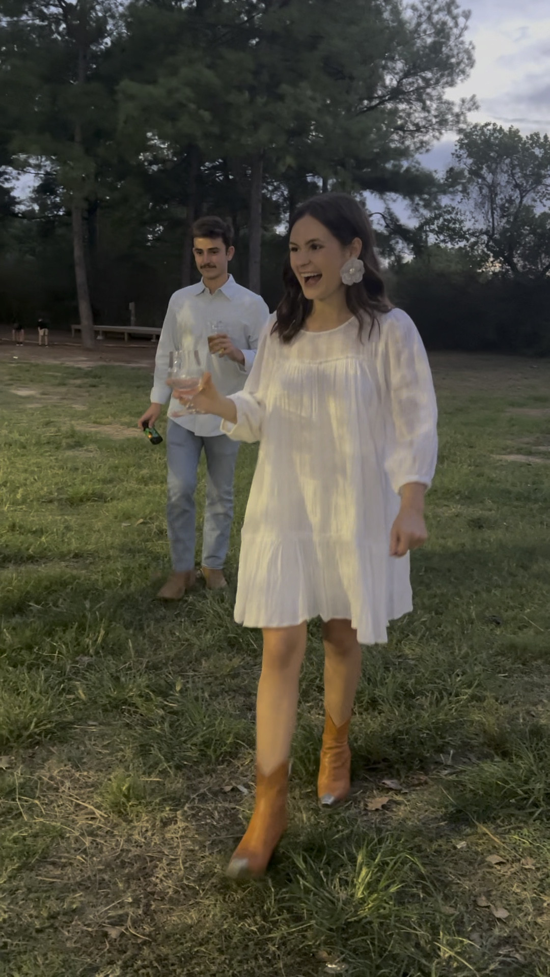 Linking these boots, similar white dresses & earrings :) #engagementparty

#LTKstyletip #LTKwedding
