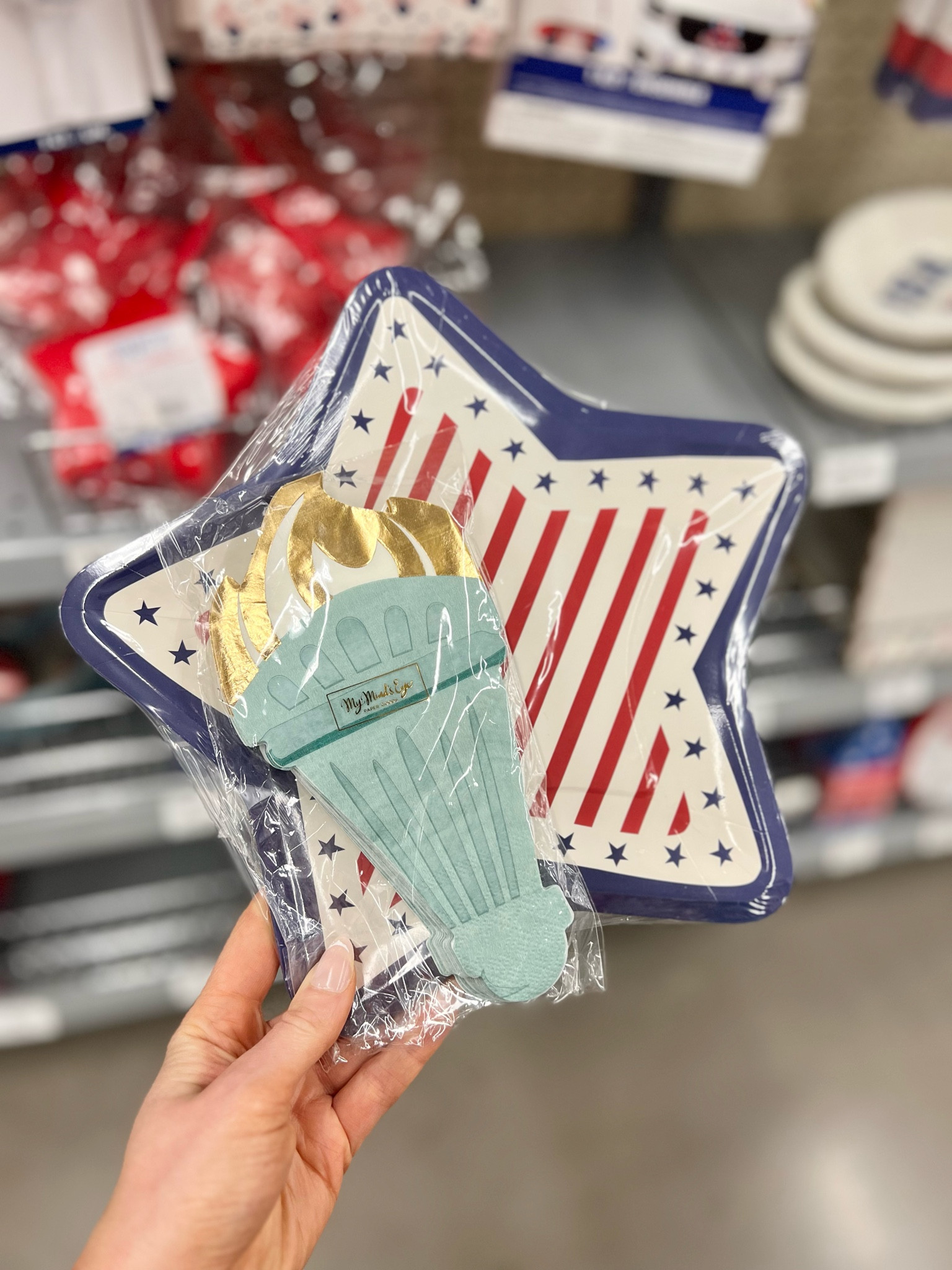 Loving these unique napkins and plates for 4th of July parties! Statue of Liberty torch napkins 

 #LTKfoodie #LTKSeasonal #LTKHome