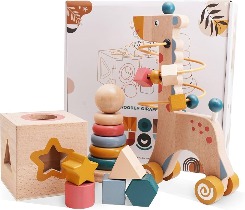 3-in-1 Wooden Montessori Toys for 1+ Year Old - Wooden Toys for Toddlers 1-3 - Learning Toys for ... | Amazon (US)
