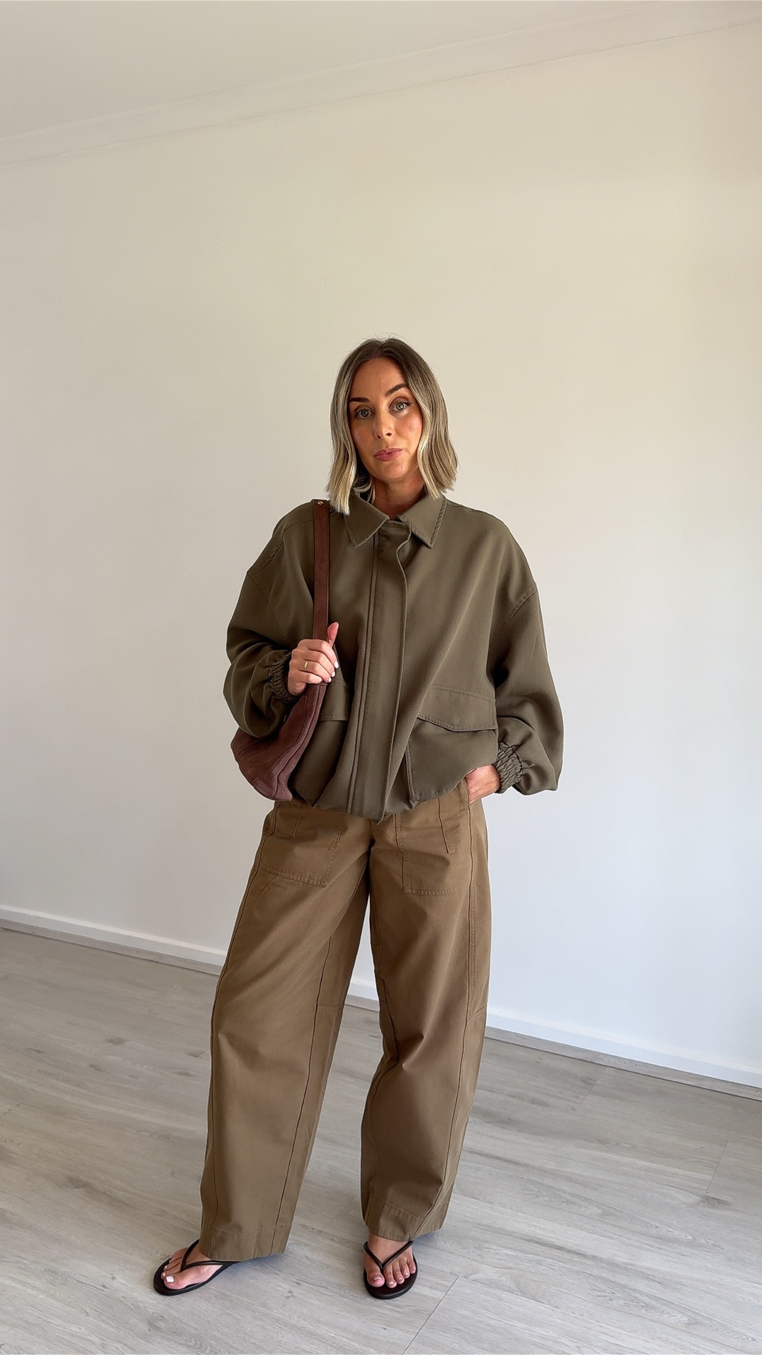Wearing -
Bomber from Jasmine Alexa
Tank from Henne
Bag from Love Isabelle
Trousers from Morrison
Sandals by Billini

#LTKaustralia #LTKstyletip #LTKspring
