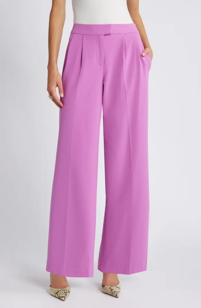 Open Edit Pleated Wide Leg Pants | Nordstrom | Nordstrom