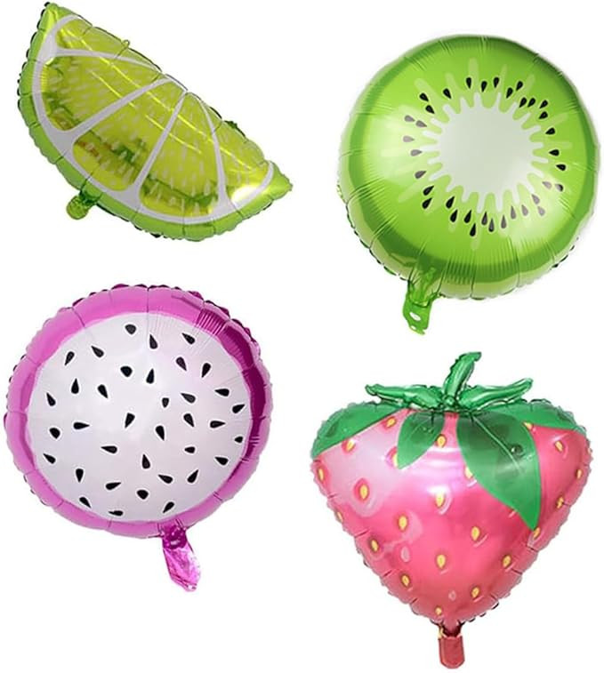 6PCS Fruit Shaped Foil Helium Mylar Balloons for Birthday Party Wedding Baby Shower Party Decorat... | Amazon (US)