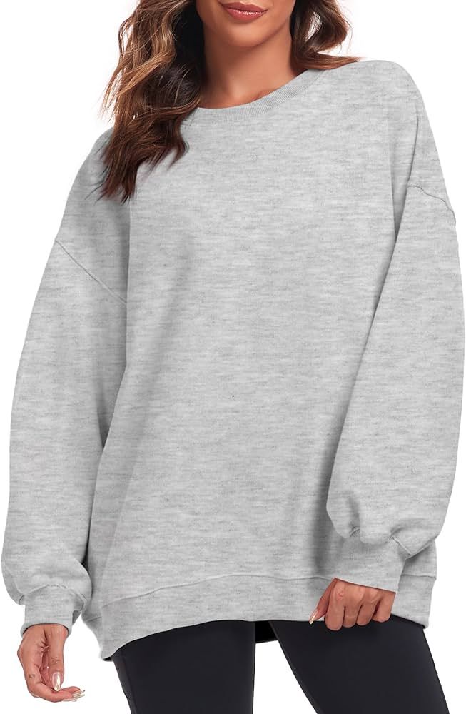 Oversized Sweatshirt for Women Crew Neck Fleece Sweatshirt Casual Long Sleeve Pullover Tops Trend... | Amazon (US)