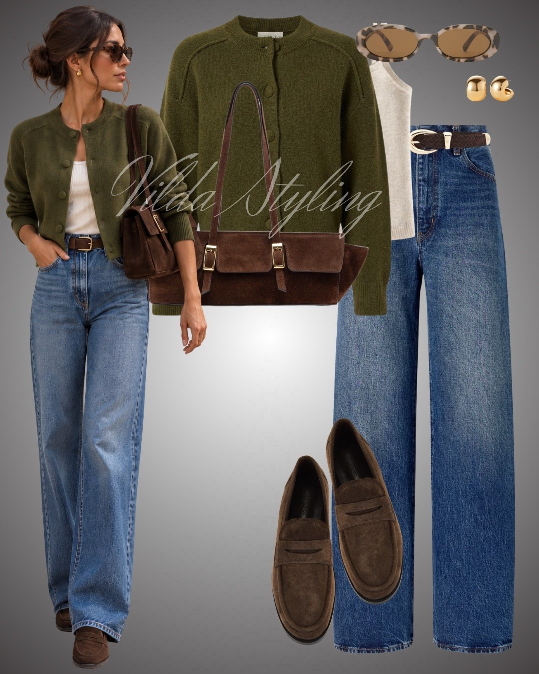 Effortless autumn layers 🤎🍂 Olive green, classic denim and rich chocolate brown—the perfect everyday fall combo. Cozy, polished and so easy to recreate.


fall outfit, autumn style, olive cardigan, wide leg jeans, brown suede bag, suede loafers, casual chic, everyday outfit, neutral fall style

#LTKautumn #LTKjeans #LTKworkwear