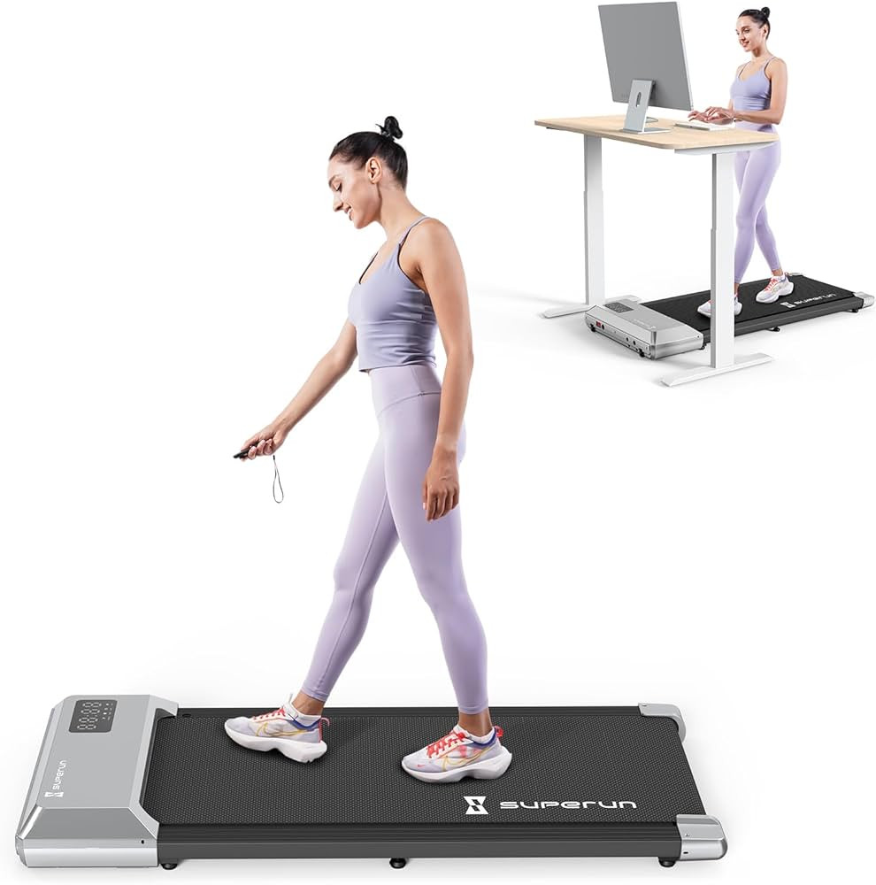Superun 2024 Newest Walking Pad, Under Desk Treadmill 2.5 HP, 2 in 1 Portable Quiet Treadmill for... | Amazon (US)