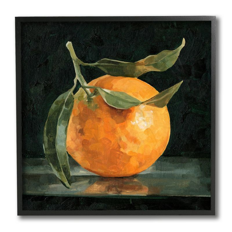 Stupell Industries Orange Fruit with Stem Still-Life Pop on Black | Target