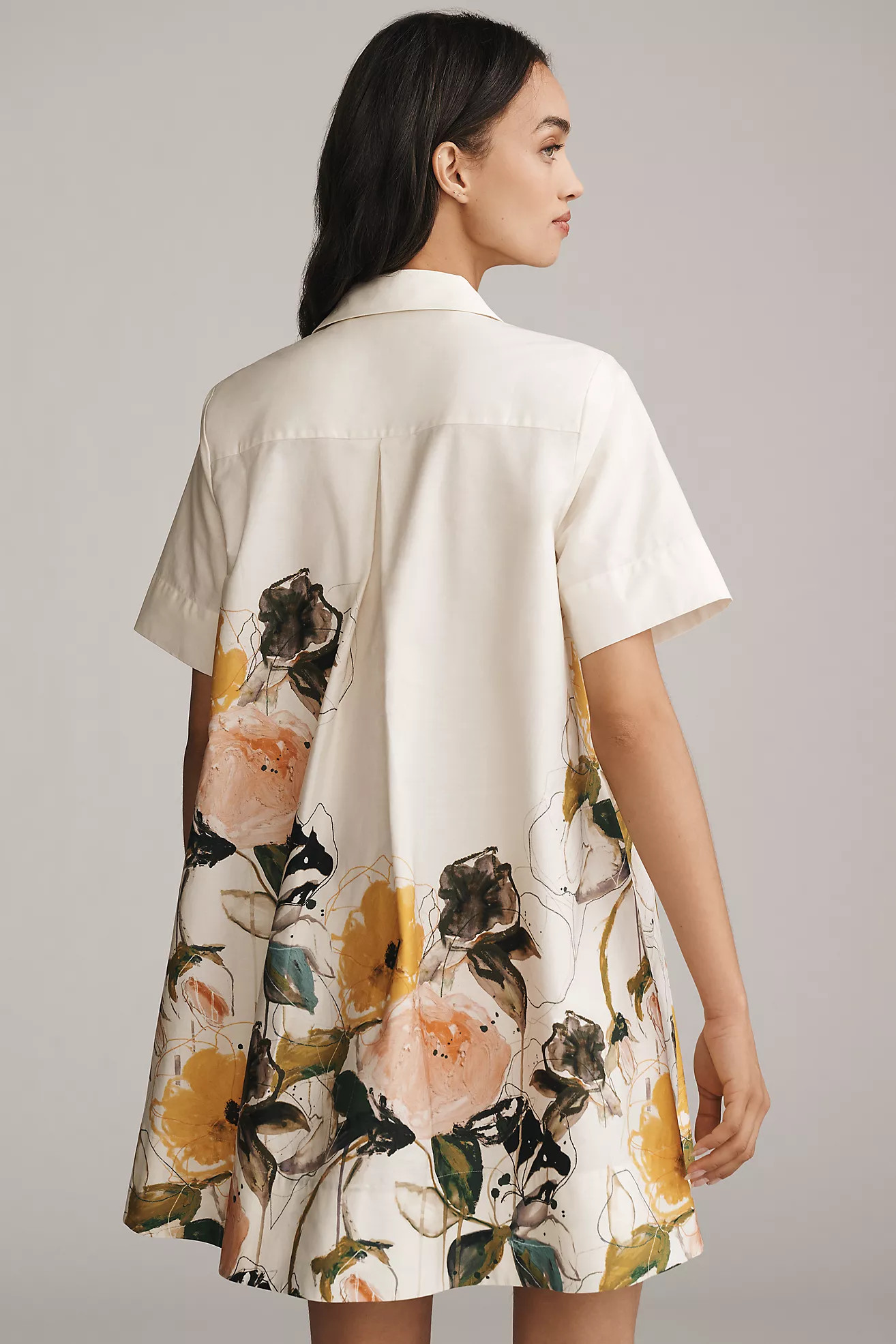 The Pollie Short-Sleeve Swing Tunic Mini Dress: Leigh Viner Edition | Anthropologie (US)