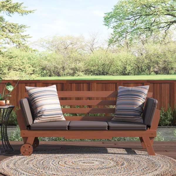 Emmet Outdoor Patio Daybed with Cushions | Wayfair North America