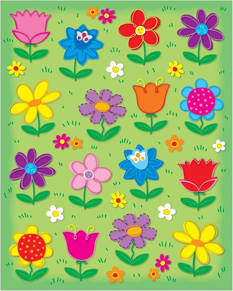 Carson Dellosa 96 Flower Stickers for Kids, 6 Sheets of Sunflowers, Tulips, Daisies, and More for... | Amazon (US)