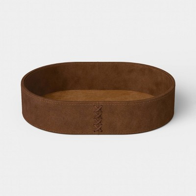 6.5"x9" Decorative Tray Faux Suede - Threshold