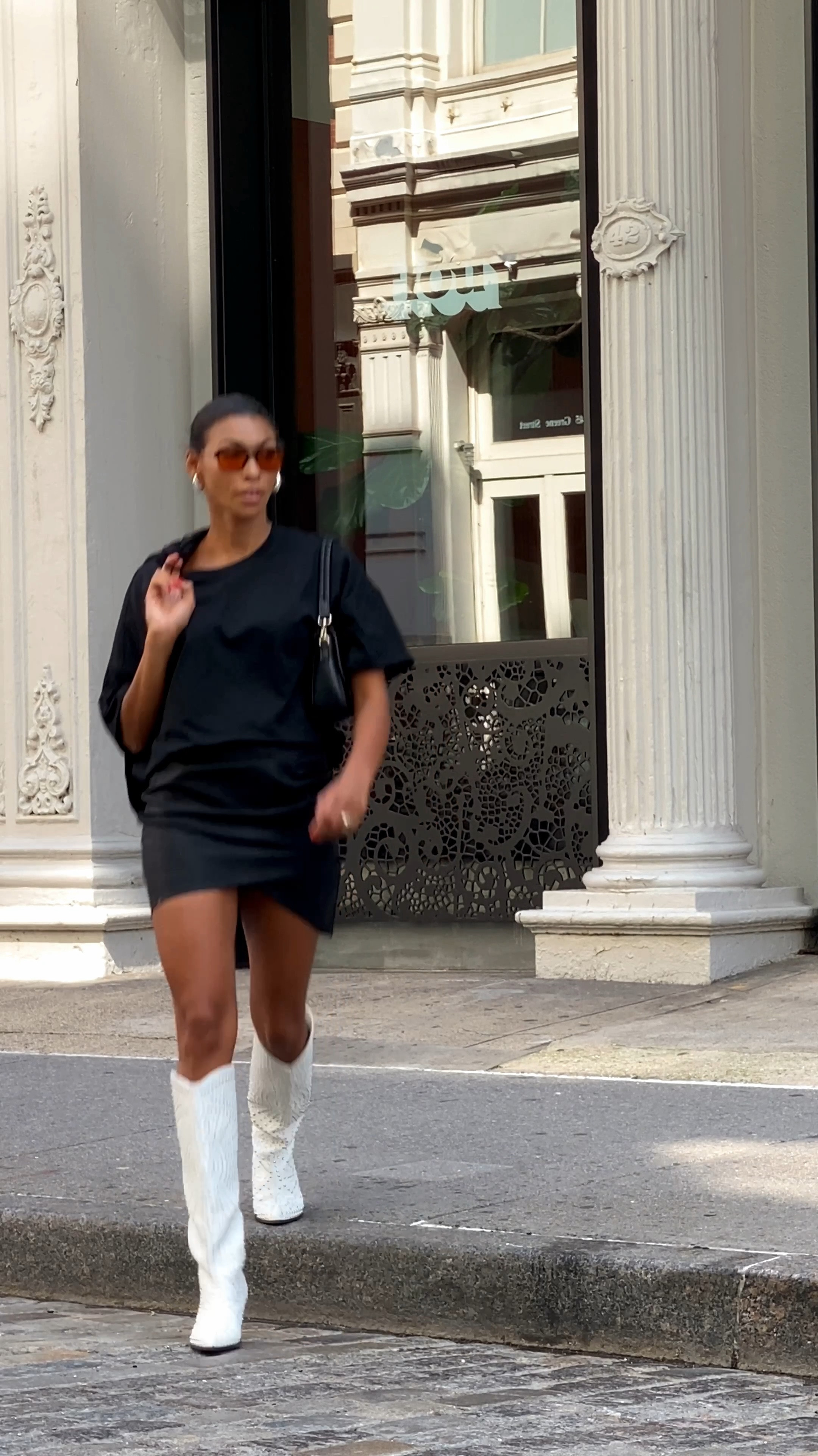 Transition days outfit, faux leather skirt, western boots, oversized t shirt 

#LTKunder100 #LTKunder50 #LTKstyletip