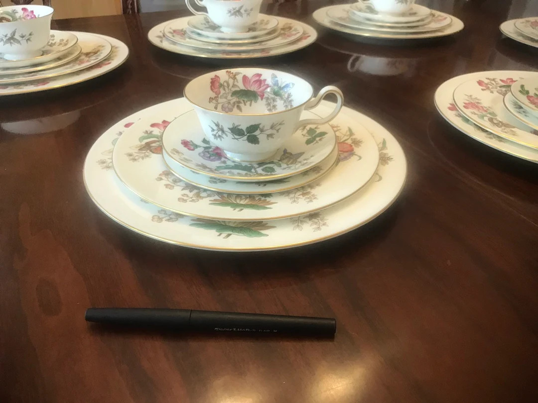 Wedgwood Charnwood Place Setting Dinner Salad Bread Butter Plate Cup Saucer in Place Setting Gard... | Etsy (US)
