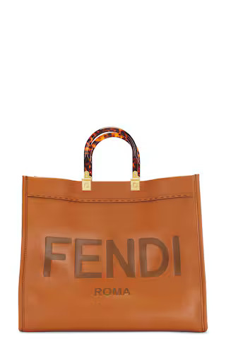 Fendi Sunshine Tote Bag in Brown | FWRD 
