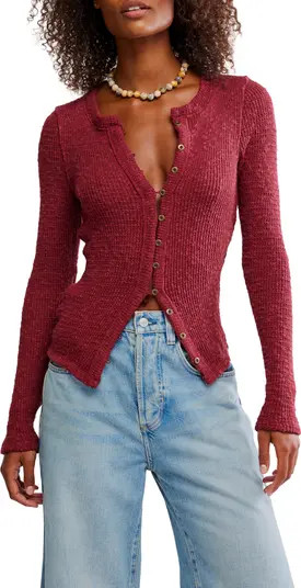 Free People It's On Rib Cardigan | Nordstrom | Nordstrom