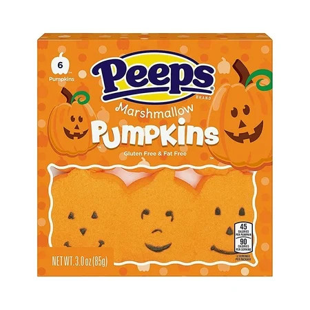 Peeps Marshmallow Pumpkins, Trick or Treat Candy, Pack of 3, 6 Count per Pack | Walmart (US)