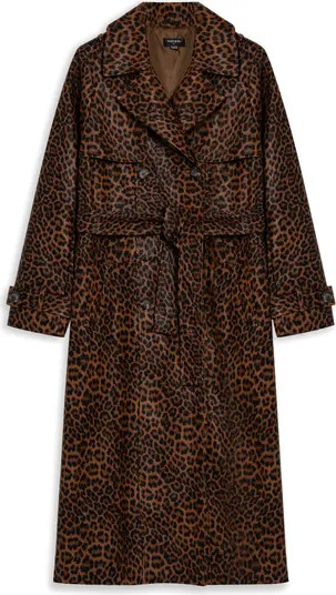 Albina Faux Leather Trench Coat | Nordstrom Rack