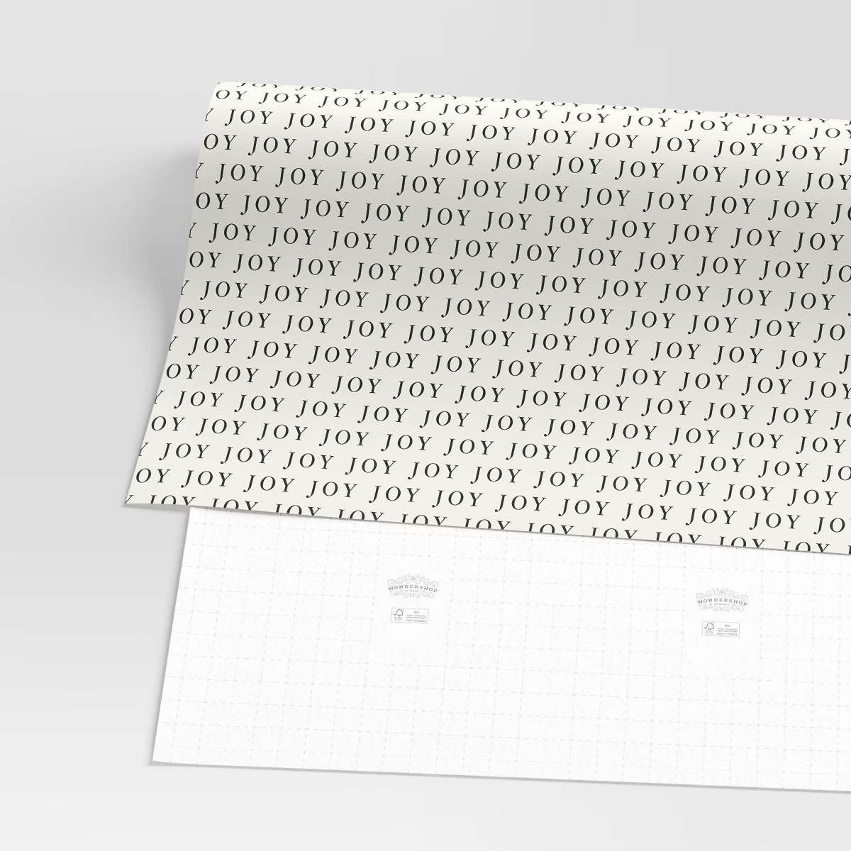 30" 25 sq ft Christmas Roll Wrap Green Joy on Cream - Wondershop™ | Target