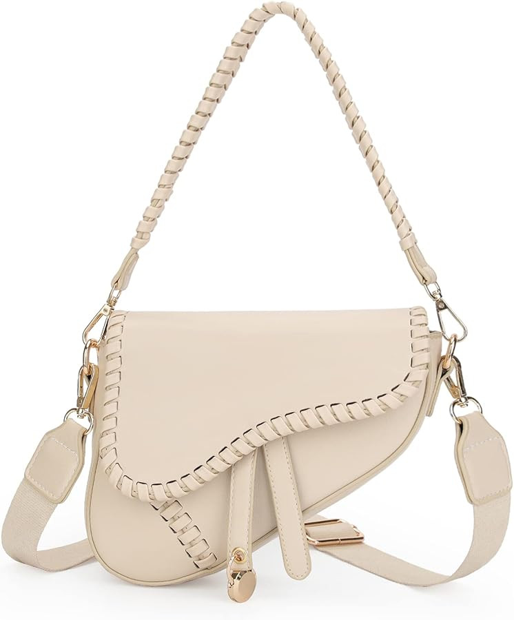 JBB Women Saddle Shoulder Bag Clutch Purse Small Crossbody Bag Satchel Bags Handbag PU Leather | Amazon (US)