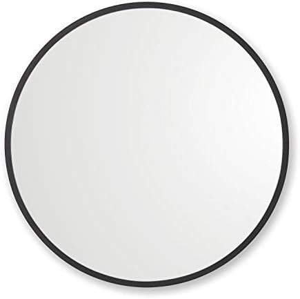 Amazon.com: Better Bevel 30” x 30” Black Rubber Framed Mirror | Round Bathroom Wall Mirror : ... | Amazon (US)