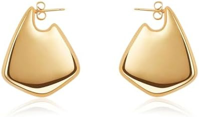 Trendy Gold Plated Knot Earrings for Women Chunky Statement Drop Dangle Earrings Lightweight Hypo... | Amazon (US)