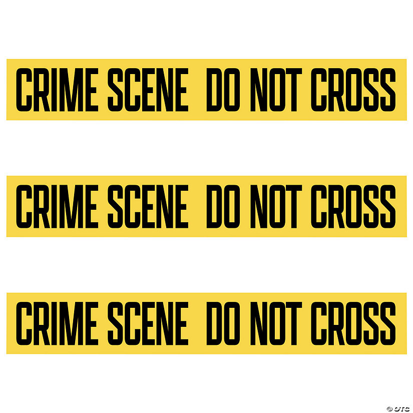 244" x 4 1/2" Bright Yellow Crime Scene Caution Tape Plastic Roll | Oriental Trading Company