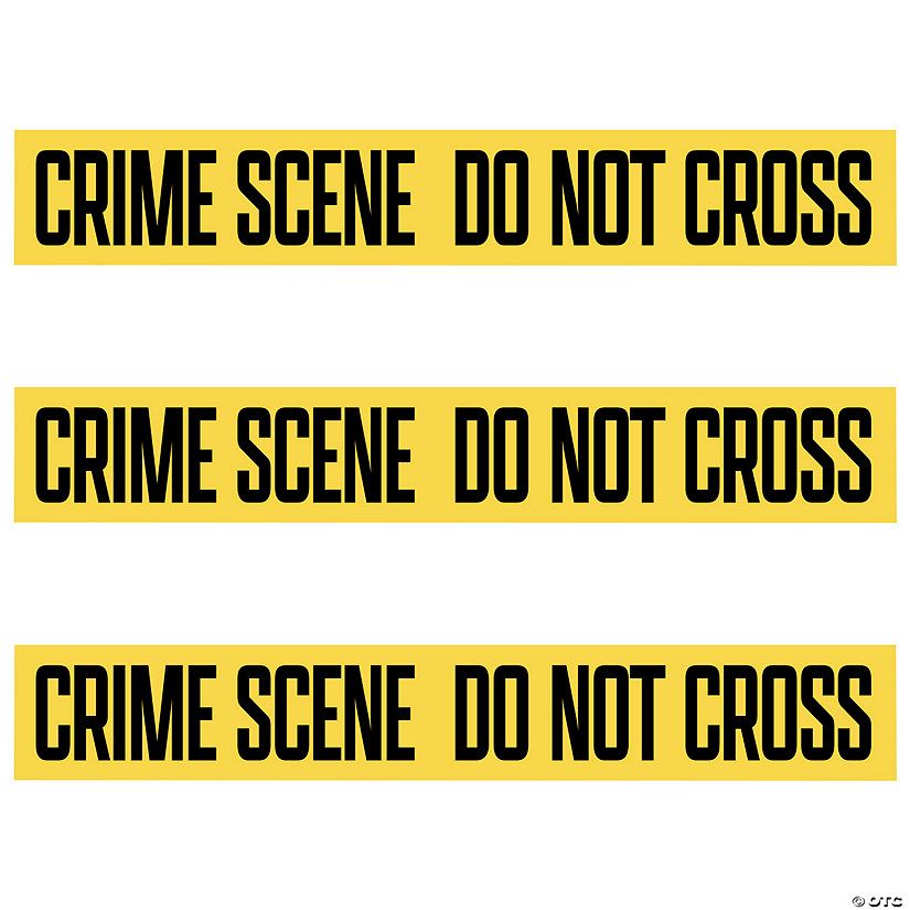 244" x 4 1/2" Bright Yellow Crime Scene Caution Tape Plastic Roll | Oriental Trading Company