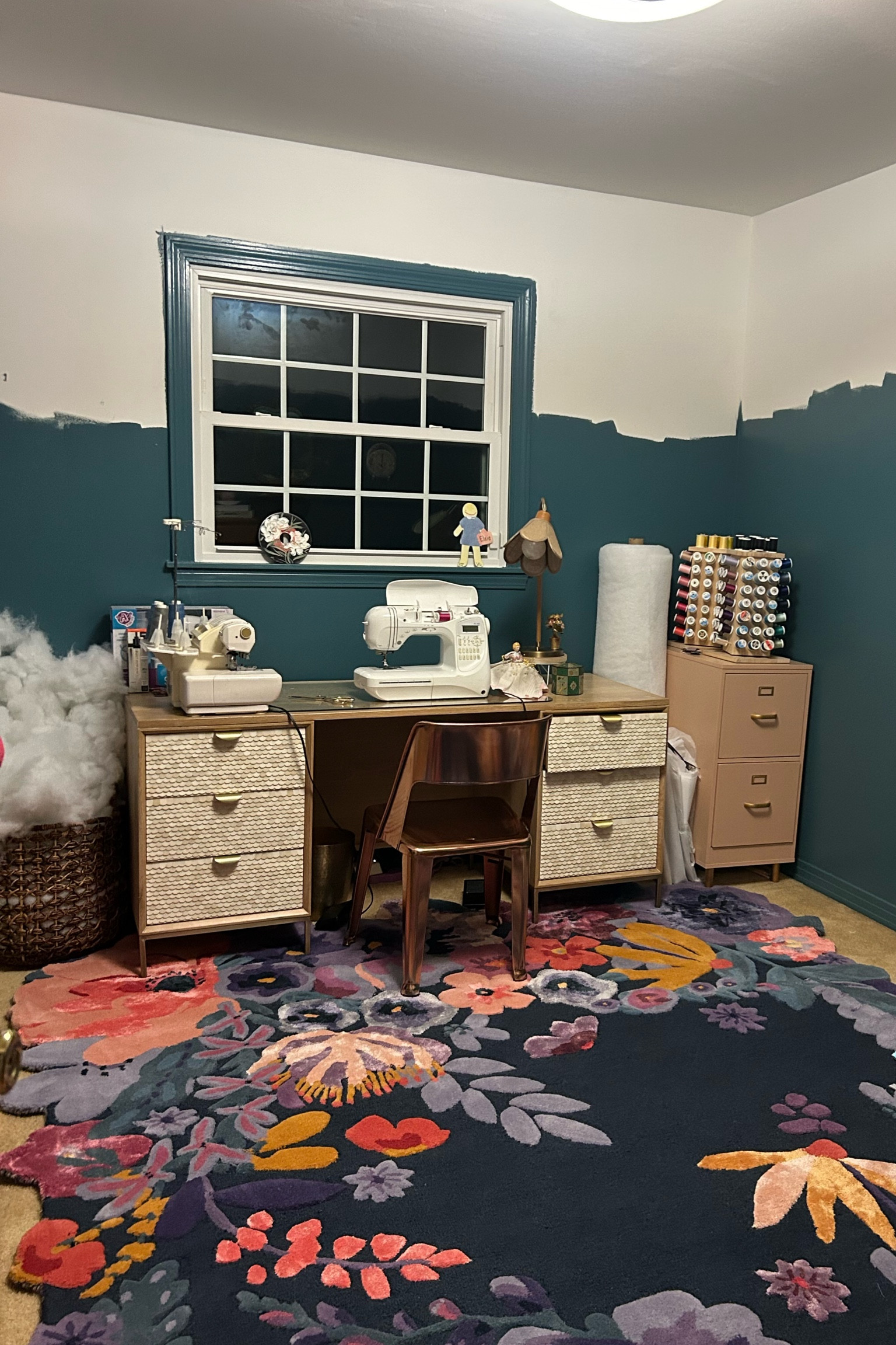 My office furniture is all on sale!! Ivory scallop bone desk. Pink filling cabinet. Floral rug. Hammered brass trash can.

#LTKItBag #LTKSaleAlert #LTKHome