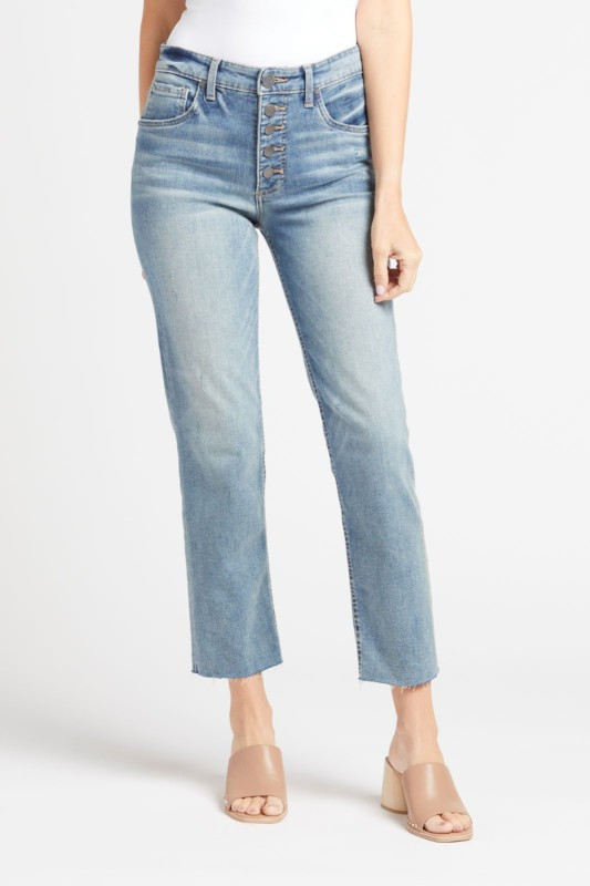 KUT FROM THE KLOTH High Rise Rachael with Exposed Buttons | EVEREVE | Evereve