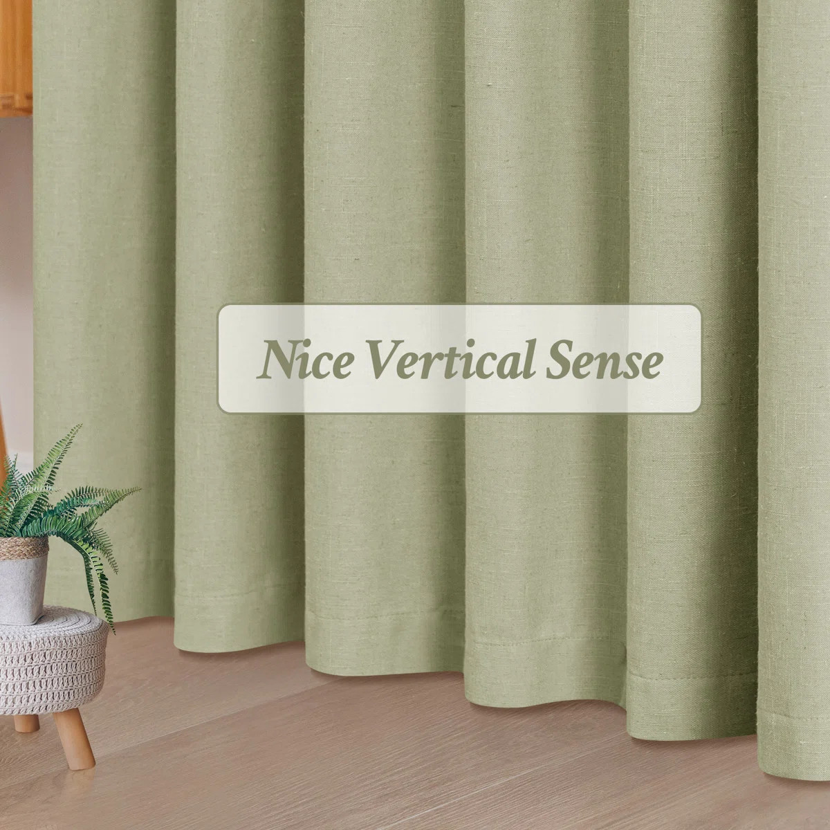 Vishrut Linen Blended Slub Textured 100% Blackout Back Tab Curtain Pair (Set of 2) | Wayfair North America