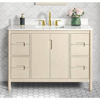 Home Decorators Collection Montrose 49 in W x 22 in D x 35 in H Single Sink Bath Vanity in Natura... | The Home Depot