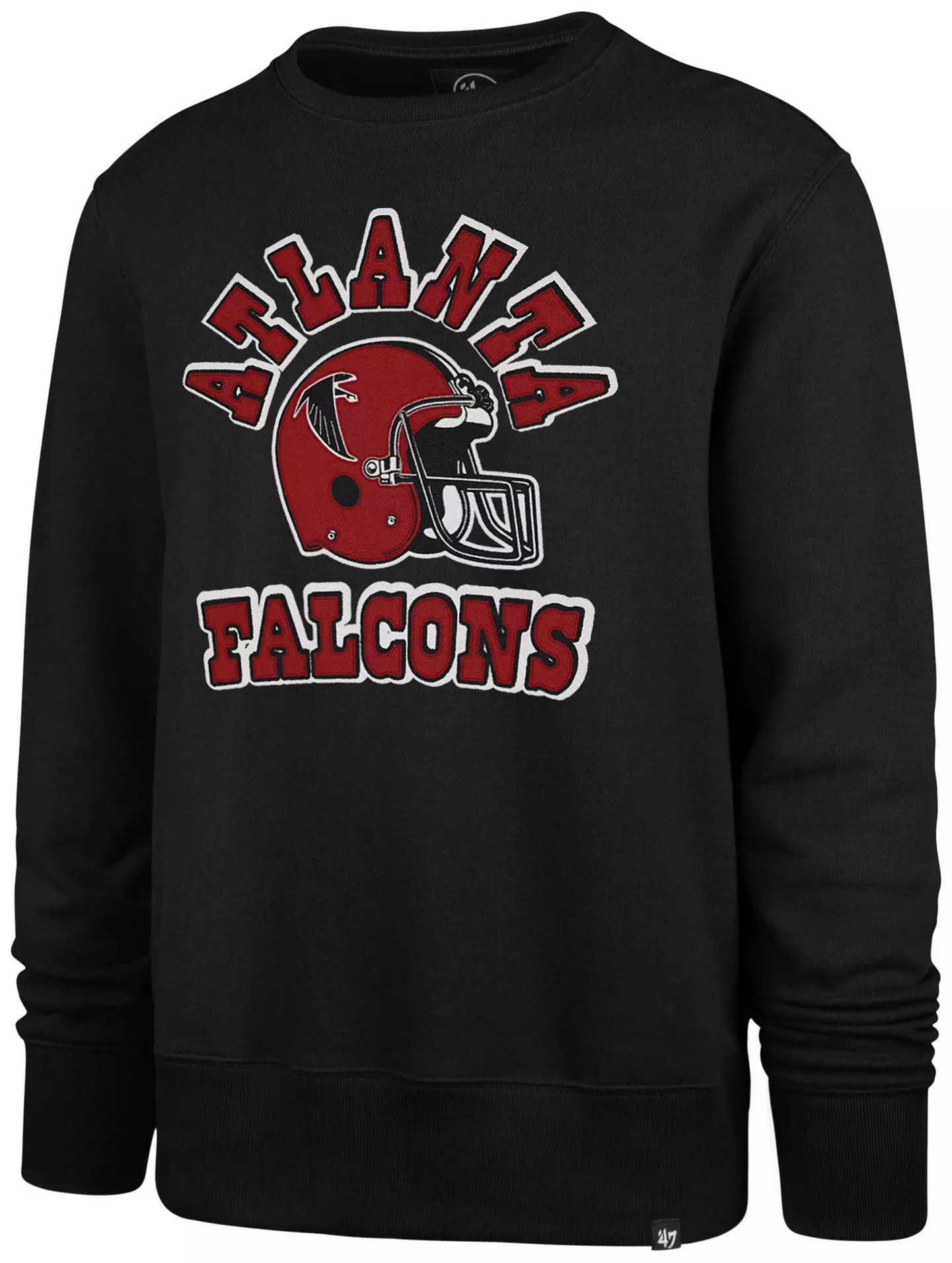 '47 Men's Atlanta Falcons Black Comeback Applique Crewneck Sweatshirt | DICK'S Sporting Goods