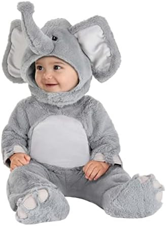 Adorable Elephant Infant Costume - Plush Jumpsuit, Hood, Booties, Faux Suede Toenails & Plush Tru... | Amazon (US)