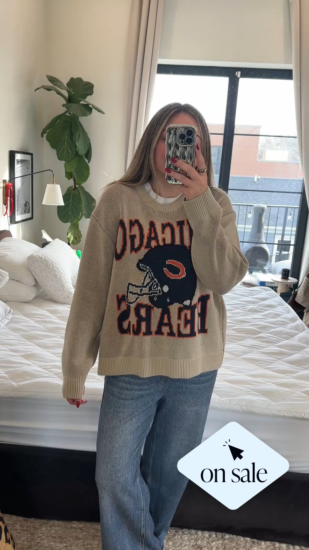 My Chicago Bears sweater is 50% off!!! Linking the other teams, too — all on sale for $50. 

It’s technically a men’s, so keep that in mind for sizing. I have a Medium and it’s definitely very oversized, wish I had a Small, but it was a gift. Still love it though!! 

Most of the NFL collection is 20-50% off, linking other favorite styles on sale here.

#LTKootd #LTKFindsUnder50 #LTKSaleAlert