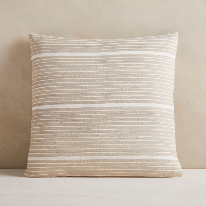 Silk Mini Stripe Pillow Cover | West Elm (US)