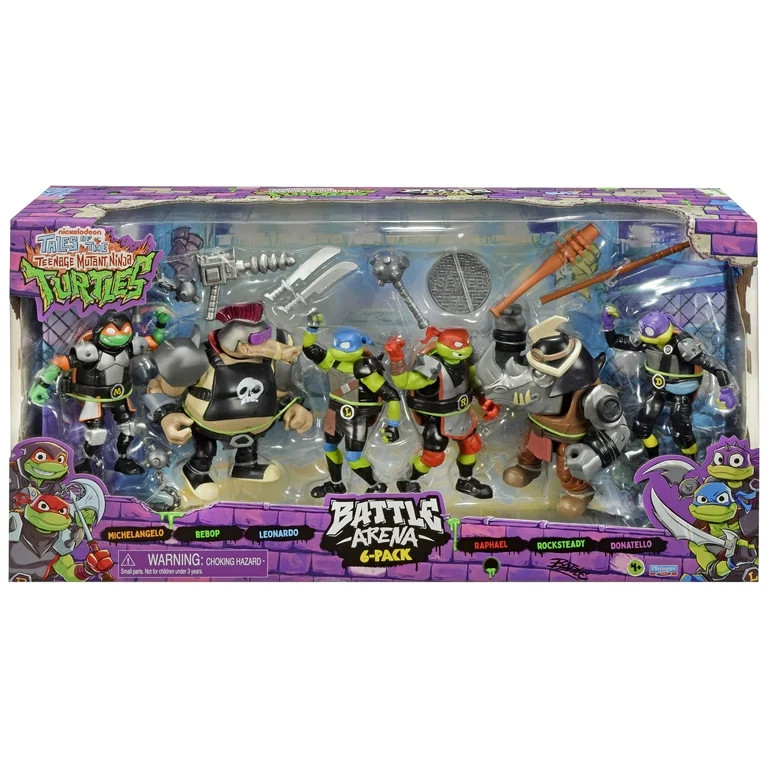 Teenage Mutant Ninja Turtles TMNT Battle Arena Figure 6 pack by Playmates Toys | Walmart (US)