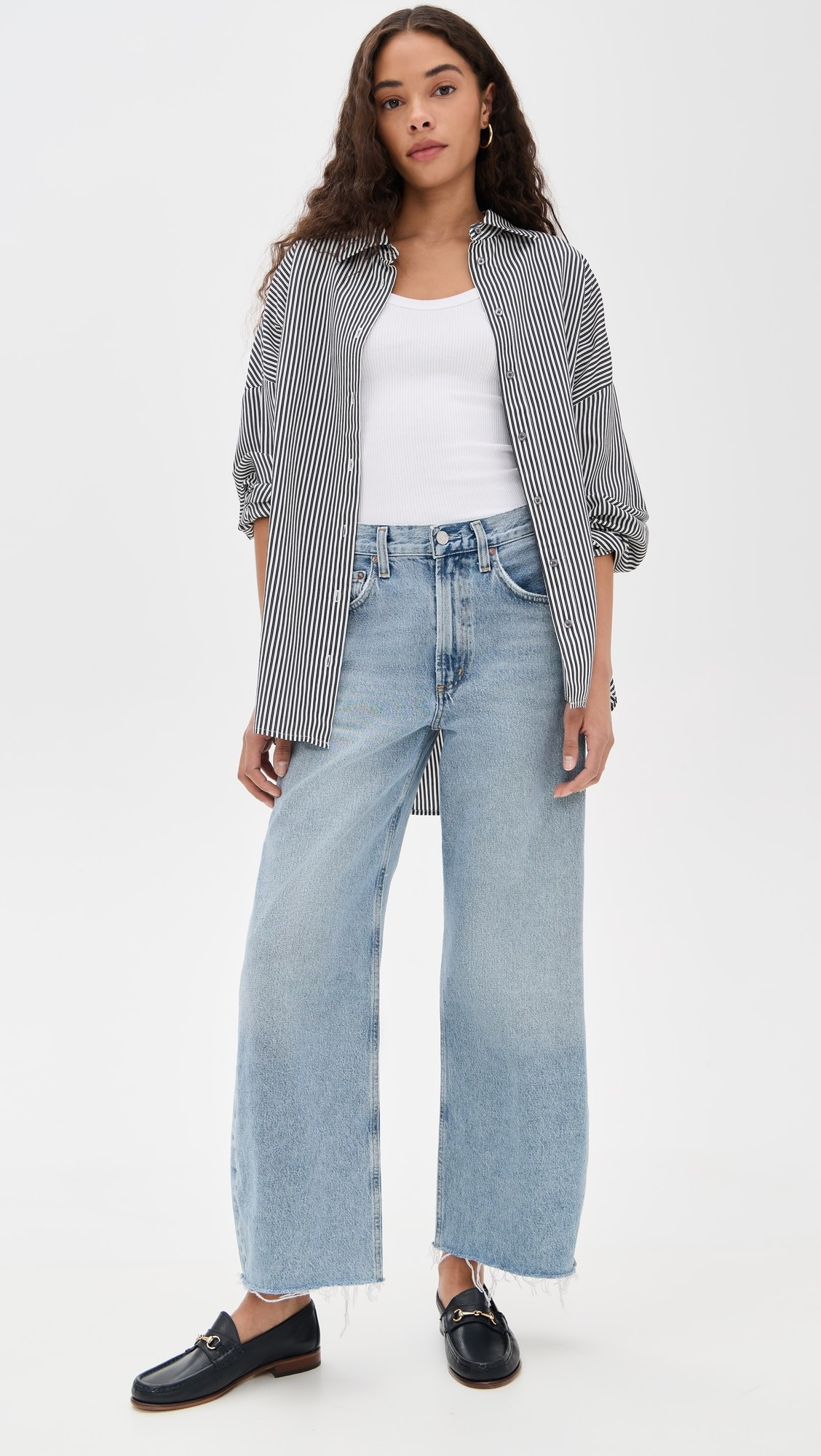 AGOLDE Low Curve Fray Jeans | Shopbop | Shopbop