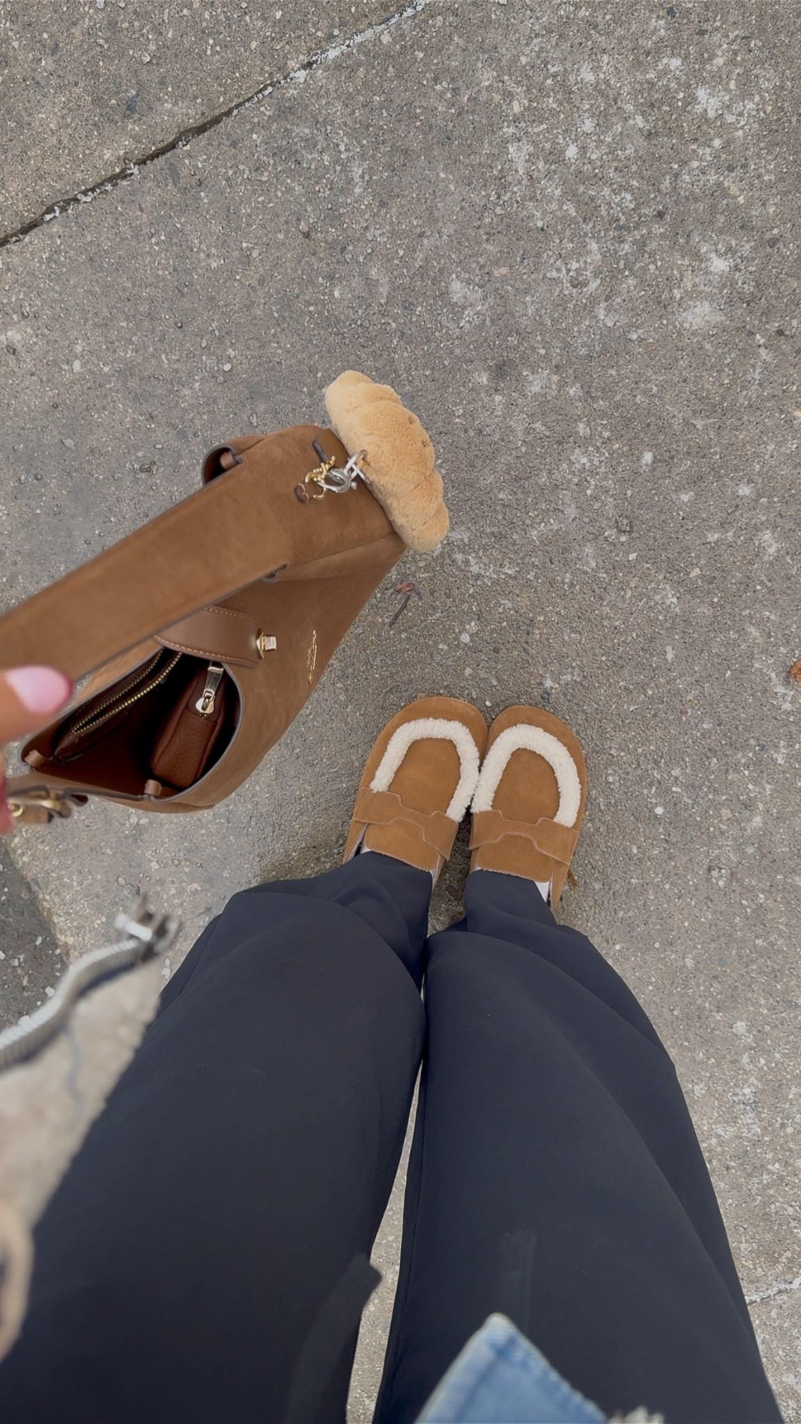 The cutest suede/sherpa slides for winter! Size up these fit small - I am a true 7.5 and I got a size 9

#LTKootd #LTKGiftGuide #LTKHoliday