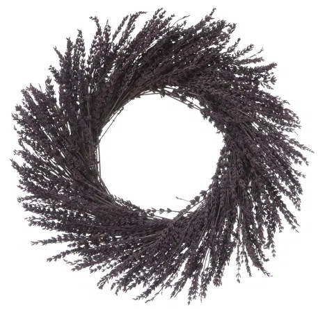 Preserved Lavender Floral 17'' Wreath | Wayfair Professional