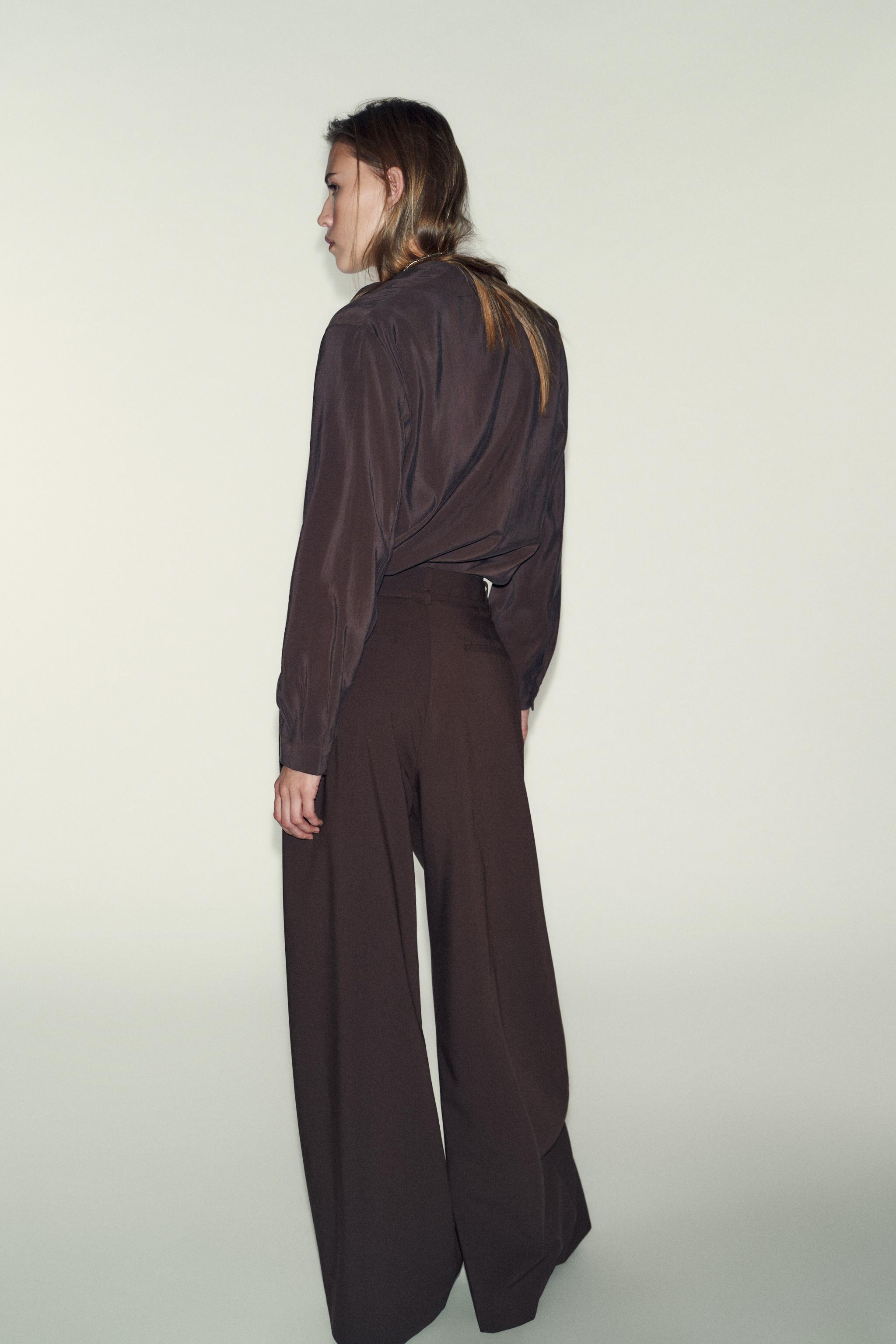 WIDE LEG BELTED PANTS | Zara US