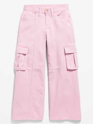 Super Baggy Wide-Leg Cargo Twill Pants for Girls | Old Navy | Old Navy (US)