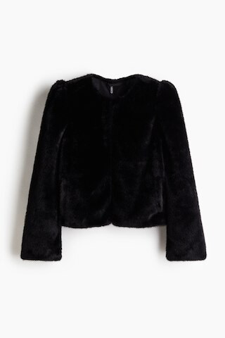 H & M - Flauschige Jacke - Schwarz - Damen | H&M (DE, AT, CH, NL, FI)