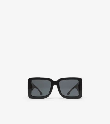 B Motif Square Frame Sunglasses in Black | Burberry® Official | Burberry (US)