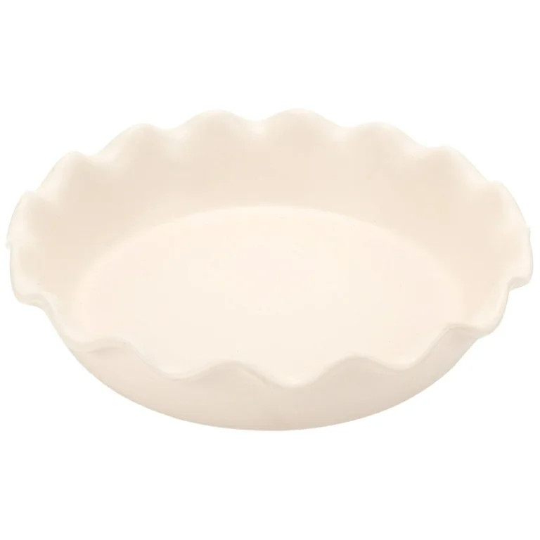 Just Feed Me by Jessie James Decker Ceramic Round Pie Pan, Cream | Walmart (US)