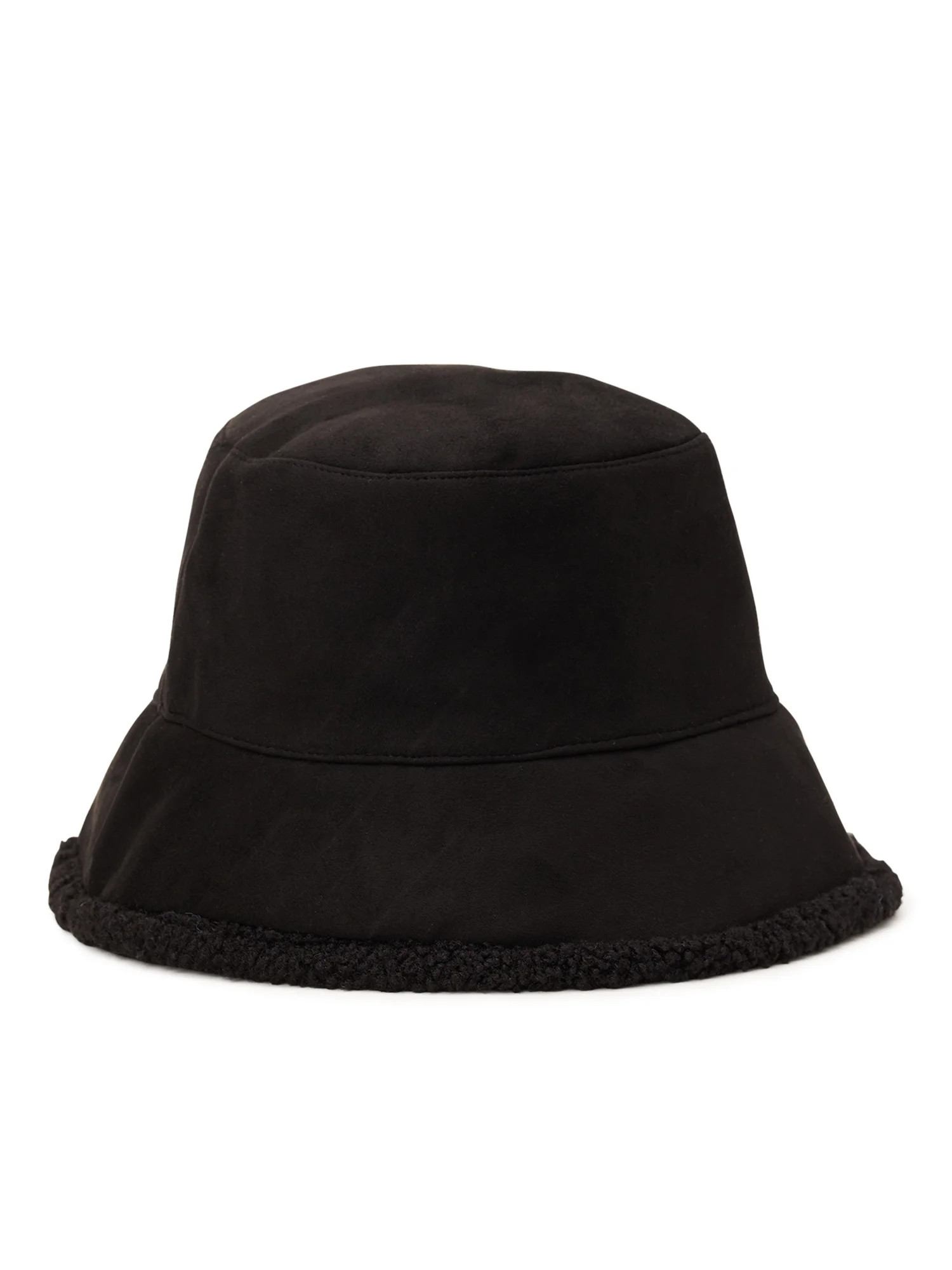 Time and Tru Women’s Reversible Faux Sherpa Hat - Walmart.com | Walmart (US)