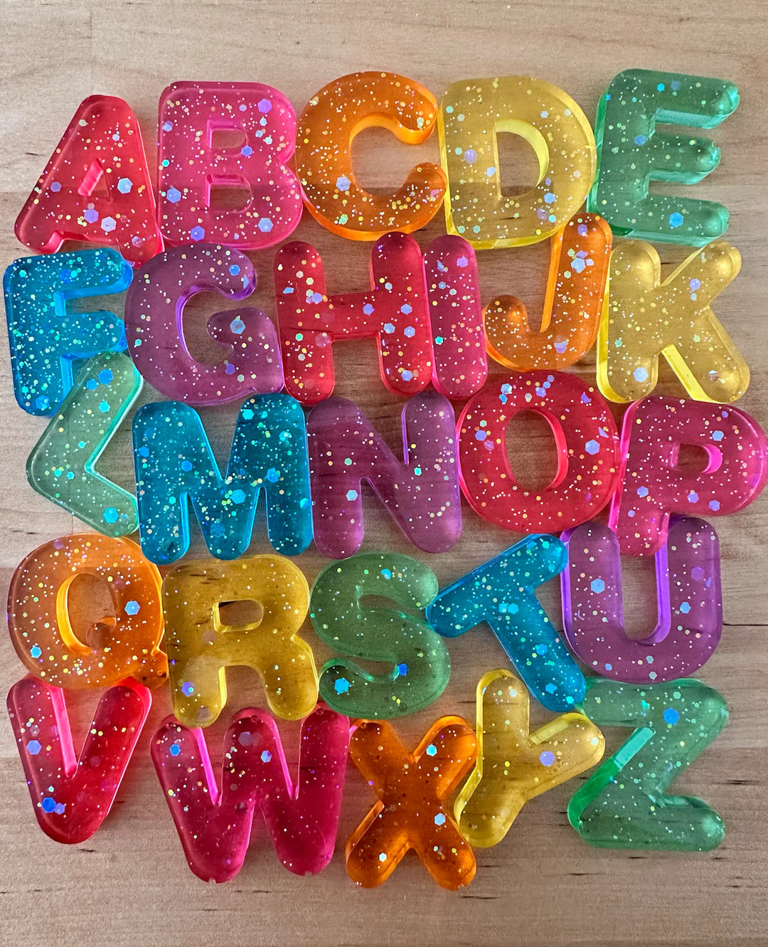 Rainbow ABC Resin Letters | Sensory Alphabet Resin Letters | Uppercase ABCs | Learning Resources ... | Etsy (US)